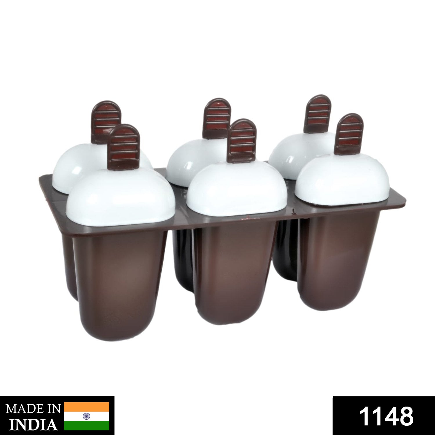 Plastic Ice Candy Maker Kulfi Maker Moulds Set with 6 Cups (Multicolour) Plastic Ice Candy Maker Kulfi Maker Moulds Set with 6 Cups (Multicolour)